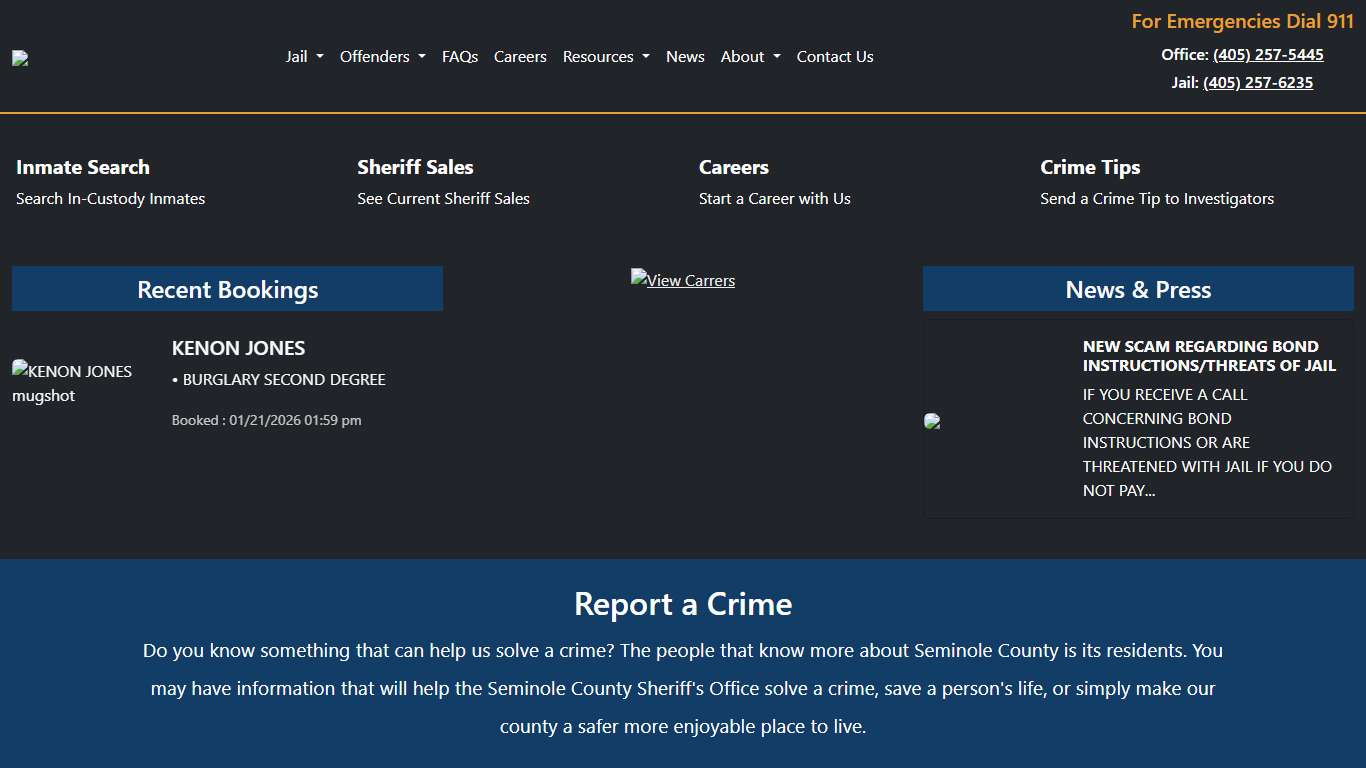 Seminole Sheriff Office Oklahoma